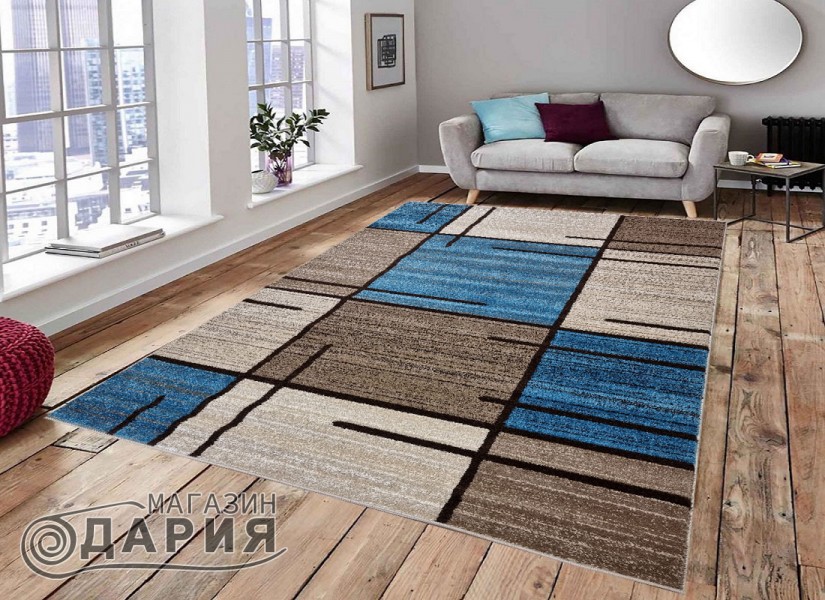 Тъкан килим MAGNOLIA 704 d.beige/blue